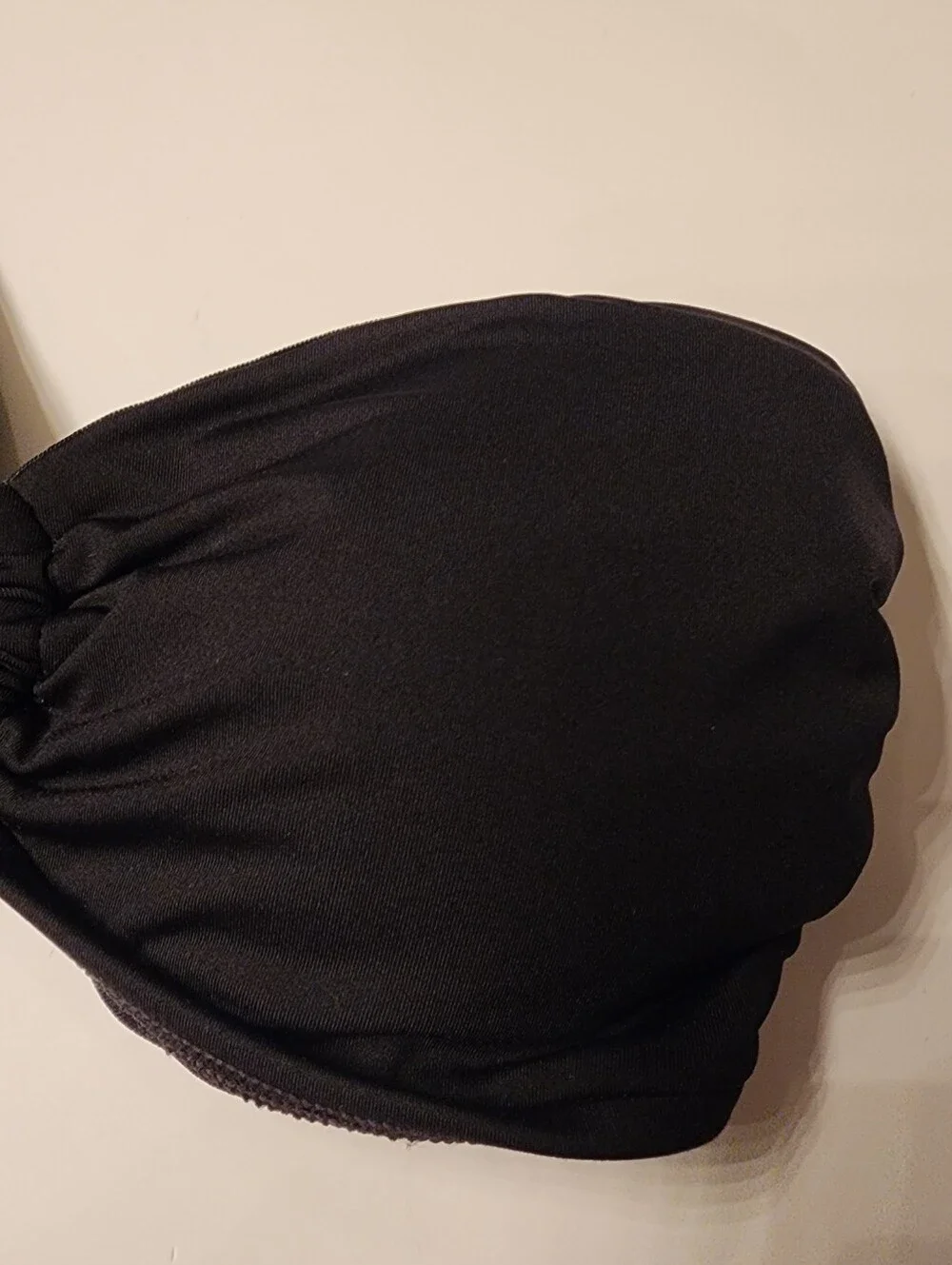SEAFOLLY Black One Shoulder Bandeau Bikini Top Size 8
